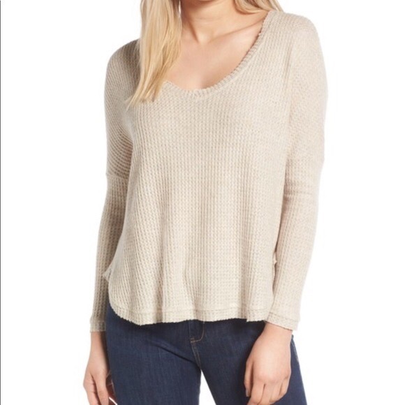 Socialite Tops - Socialite Cozy Thermal Long Sleeve Top Oatmeal XS